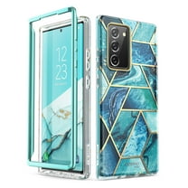 i-Blason Cosmo Series Case Designed for Galaxy Note 20 5G 6.7 inch (2020 Release), Protective Bumper Marble Design Without Built-in Screen Protector (Ocean)