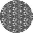 thumbnail image 1 of Ahgly Company Machine Washable Indoor Round Transitional Dark Gray Area Rugs, 6' Round, 1 of 7
