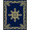 Blue, Pattern 2, variant on ODIKA 4'x6' Machine Washable Non-Slip Area Rug, Ornamental Medallion Border Round High Traffic Rug, Gold, 237394