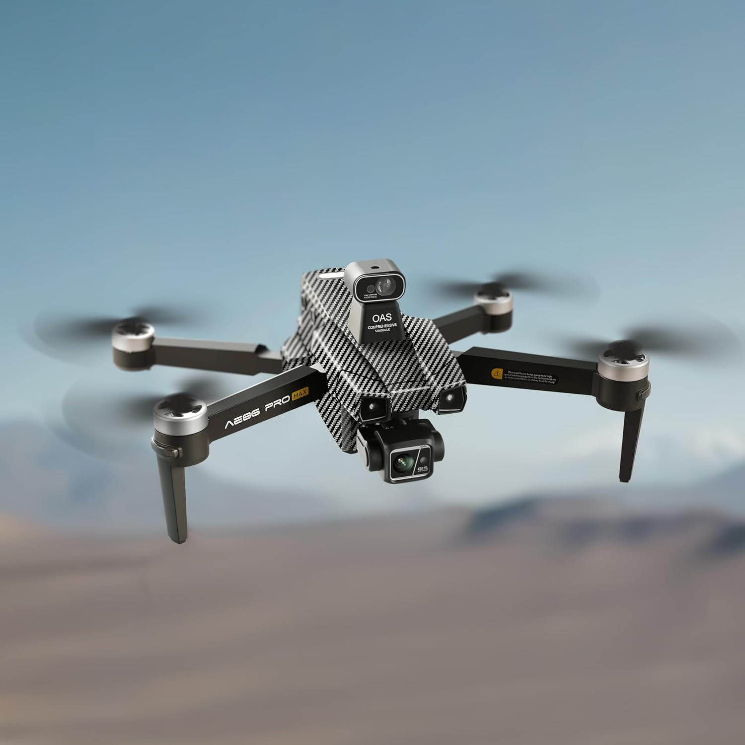AE86 Pro Max Screen Control Aerial Drone with Obstacle Avoidance, 48-Minute Flight Time, 3-Axis Stabilized Gimbal, Aerial Camera, Black/Grey