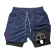 thumbnail image 5 of Pantalones cortos de gimnasio de Anime para hombre, 2 en 1, transpirables, absorbentes del sudor, de secado rápido, para entrenamiento, gimnasio, con bolsillos, 5 of 5