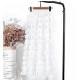 thumbnail image 5 of Falda plisada Midi de tul para mujer, falda acampanada, elástica, de cintura alta, con capas, de encaje, de gasa, 5 of 5