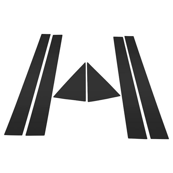 Unique Bargains Door Pillar Window Trim for Chevrolet Optra 2004-2009 Black Front Rear Left Right Anti Scratch Sticker Pillar Posts Door Outer Exterior Cover 6 Pcs