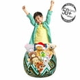 thumbnail image 3 of Ethnic Storage Toy Bag Chair, Striped Boho Pattern Motifs Zigzag Lines Brushstrokes and Splatters of Paint, Stuffed Animal Organizer Washable Bag, Large Size, Multicolor, by Ambesonne, 3 of 3