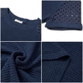 thumbnail image 6 of UVN Summer Blouses for Women Short Sleeve Crewneck Dressy Shirts Ladies Casual Waffle Knit Hollow Out Tunic Tops, 6 of 9
