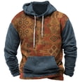 thumbnail image 3 of Sudadera con capucha y estampado vintage para hombre, estilo étnico, para otoño e invierno, ropa informal de gran tamaño para hombre, jersey de calle diario, 3 of 5