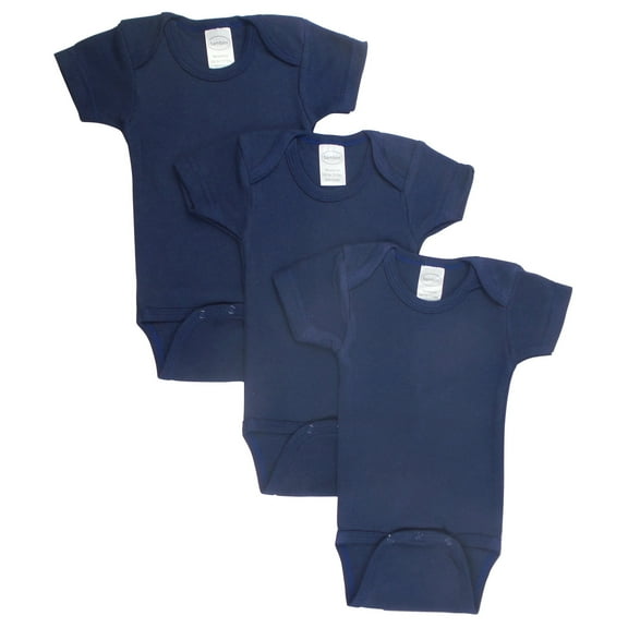 Bambini Newborn Navy Bodysuit Bodysuits, 3pk (Baby Boys Or Baby Girls, Unisex)
