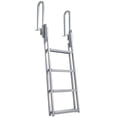 thumbnail image 1 of Heavy Duty 4-Step Reverse-Up Aluminum Dock Ladder – 350 lbs Load, Non-Slip Treads, Removable, Saltwater-Proof & Corrosion Resistant – Surface Spray Anti-Corrosion Powder, Reverse-up, Italic Storage, 1 of 8