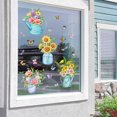 thumbnail image 6 of Spring Flowers Window Clings Floral in Jars Butterflies Glass Sticker Decal Anti Collision Double-Side Static Window Decals for Home, 6 of 7