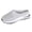 Grey, variant on Women's Mesh Stretch Knitted Mule Clogs Breathable Close Toe Platform Sandals Wide Toe Box Backlee Slip On Sneaker Black Size 6.5