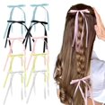 thumbnail image 7 of Ankoty Black Barrettes Hot Sale! Hair Bows for Women Girls Red Tassel Ribbon Bowknot Hair Clips Barrettes for Girl with Long Tail Solid Satin Hair Accessories, 7 of 7