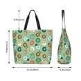 thumbnail image 5 of Pofeuu Christmas Donuts Print Reusable Grocery Bags - Washable, Foldable, Packable Tote, Large Handles, Heavy Duty, Zippered Top Pouch, 5 of 8