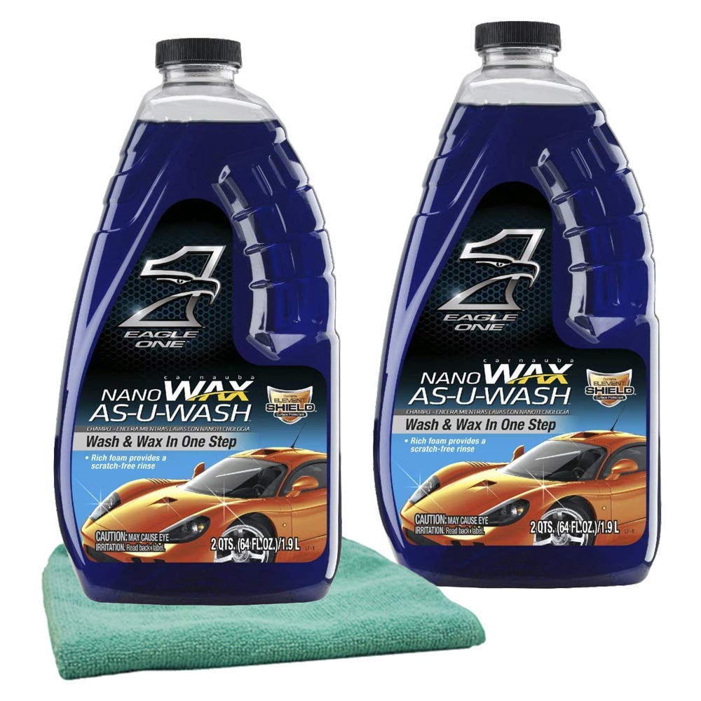 Eagle One Nanowax WaxAsUWash Car Wash (64 oz) Bundle