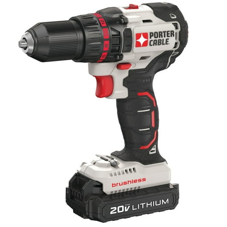 Factory-Reconditioned Porter-Cable PCC608LBR 20V MAX Cordless Lithium-Ion Brushless Compact Drill Driver Kit (1.3 Ah)