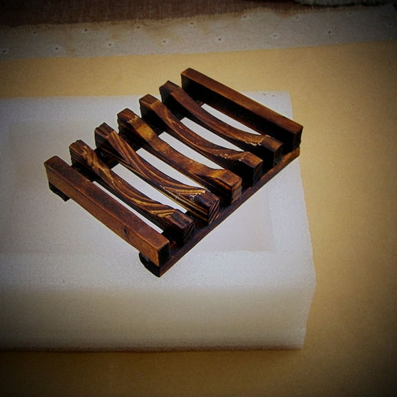 LYCAQL Wooden Soap Dish for Shower Set of 2 Shower Soap Holder,Self draining Bar Soap Holder for Bathroom Soap Saver Soap Tray Soap Stand