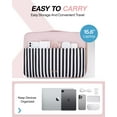 thumbnail image 5 of BAGSMART Laptop Sleeve Case for 15.6" HP, Dell, Acer Aspire, Asus Notebook, Protective Soft Padded Zipper Cover Carrying Computer Bag, Compatible with 16" MacBook Pro, Pink Stripes with Handle, 5 of 10