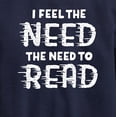 thumbnail image 3 of Instant Message - I Feel The Need To Read - Toddler And Youth Crewneck Fleece Sweatshirt, 3 of 6