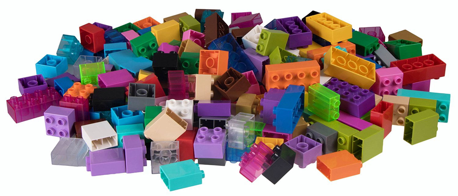204 Pieces Building Brick Set 100% Compatible with All Major Brands Premium Building Bricks with Big Pegs in 24 Fun Colors 3 Large Block Sizes For Ages 3+ Classic Big Briks by Strictly Briks
