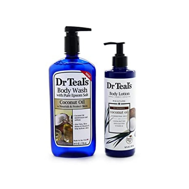 Dr. Teals Coconut Oil Body Wash (24 fl oz) Bundle of Dr Teals Body