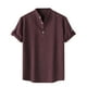 thumbnail image 2 of pstuiky camisetas de hombre, Camisa hawaiana informal de manga corta con cuello alto y botones para hombre camisetas de hombre m, 2 of 9