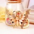 thumbnail image 3 of 3D Butterfly Insect Crystal Rhinestone Keychain Keychain Car Keychain Ring -, 3 of 6
