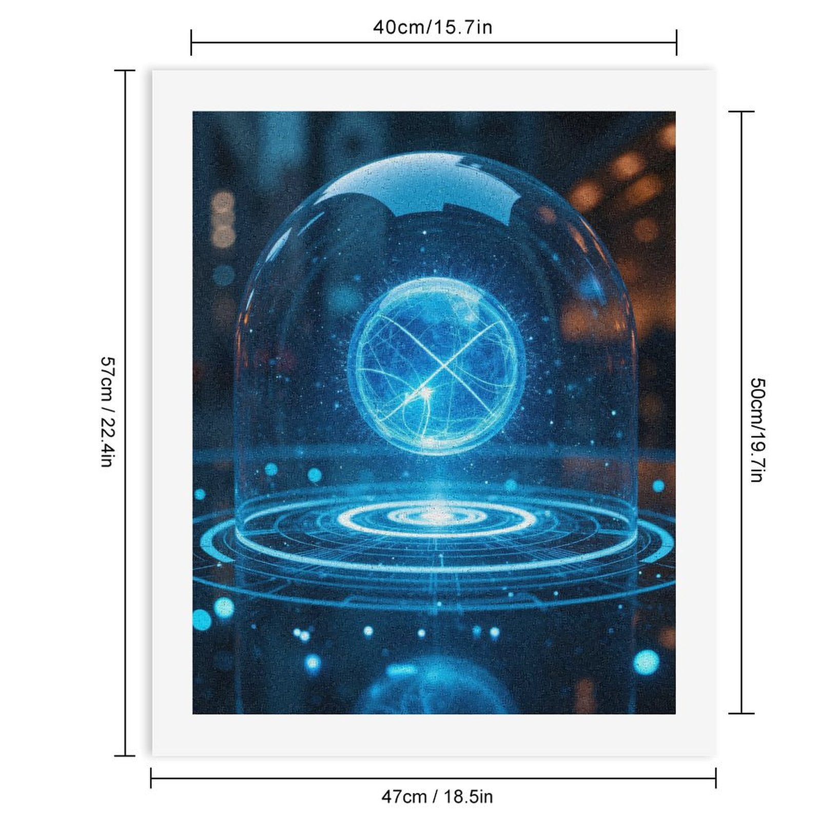 Paint by Numbers Kit for Adults, Sphere Hologram Under Glass Dome Paint by Numbers, Easy Paint by Numbers Kit for Adults Beginner, DIY Adult Paint by Number Kits on Canvas, Home Decor