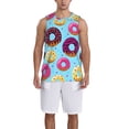 thumbnail image 4 of Easygdp Donuts Men's Mesh Basketball Jersey Quick Drying Sleeveless Shirts Fitted Muscle Tank Tops Sport Round Neck T-Shirt - 4X-Large, 4 of 9