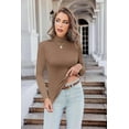 thumbnail image 2 of Oudiya Women Long Sleeve Turtleneck Fall Fashion Lightweight Shirts Base Layer Slim Fit Thermal Underwear Tops, S-XXL, 2 of 5