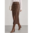 thumbnail image 3 of PRETTYGARDEN Faux Leather Long Skirts for Women High Waisted Front Slit,Elegant Bodycon Midi,Work Office Business Casual Clothes,Fall Outfits,Party Cocktail Pencil Skirt, 3 of 8