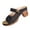 Black, variant on LOVZFMLL Sandals for Women Fashion Flower Cut Out Heels Sandals Slip On Open Toe Slides Outdoor Beach Vacation Summer Casual Footwear Brown 6