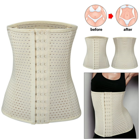 Women's Latex Waist Trainer Long Torso Corsets Sport Girdle For Protect Waist When Sit-ups Squats Or Just Sitting Down
