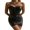 Black, variant on Fortune Women PU Leather Strapless Bodycon Dress Off Shoulder Tube Top Corset Mini Dress Party Clubwear
