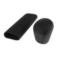 thumbnail image 1 of 2Pcs Car Trunk Knob + Handbrake Cover Silicone Sleeve Black, 1 of 8