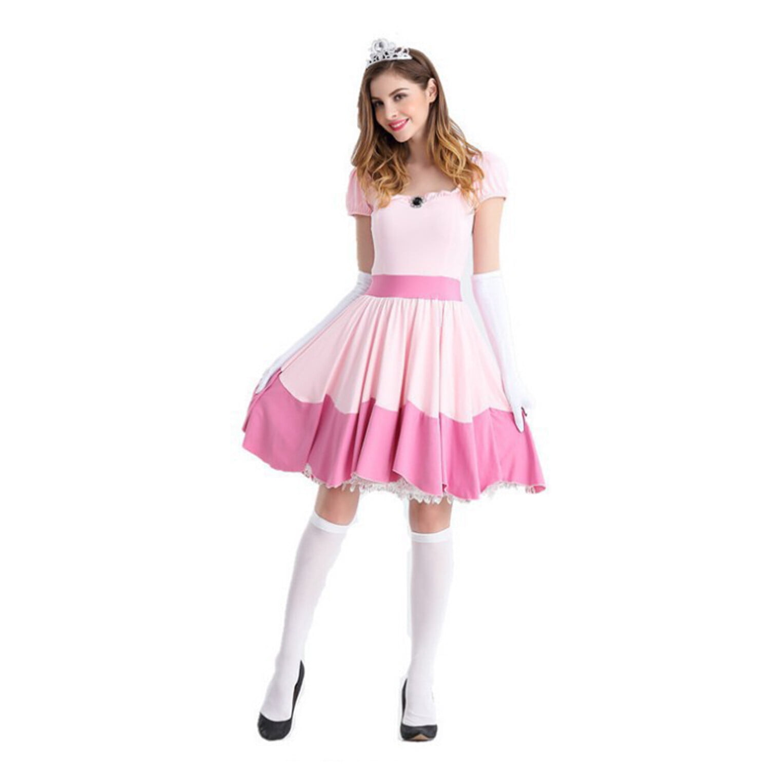open lace back dress Princess Sleeping Beauty Aurora Costume Sexy Womens Halloween Costume