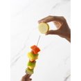 thumbnail image 3 of MAINSTAYS Metal Skewers 12-inch, Set of 4, Reusable Eco-alternative to Disposables, Chrome-plated, Sharp Ends to Thread, Long and Sturdy, Flat Sided Design, 3 of 5