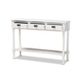 thumbnail image 2 of Baxton Studio Garvey French Provincial White Finished Wood 3-Drawer Entryway Console Table, 2 of 5