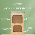 thumbnail image 3 of PetPro 2 Floor ,Cat Condo with Eco-Friendly Corrugated Cardboard, Brown, 3 of 9