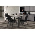 thumbnail image 4 of Kee 48" Round Breakroom Table- Maple/ Black & 4 Restaurant Stack Chairs- Black, 4 of 7