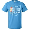 thumbnail image 3 of Inktastic Ohio Strong with State Silhouette and Pink Flowers T-Shirt, 3 of 5