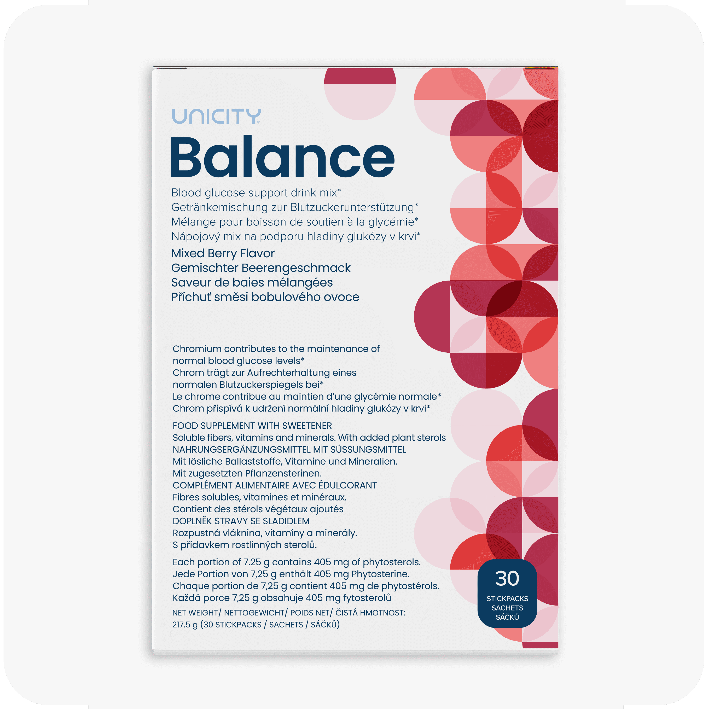 Unicity Balance Mixed Berry Drink Mix 3 Box Pack, 90 Sachets Total (3 x 30), Instant Berry Beverage Powder, Low Calorie Daily Drink Mix, Travel Friendly Sachets for Men & Women