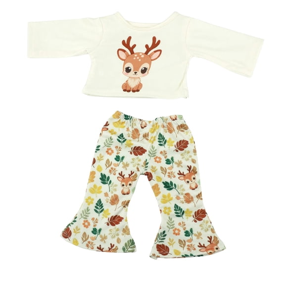 Doll Outfit for 18 Inch Dolls Girl Doll Clothes Animal Print Set Doll Dress Up Toy Gift