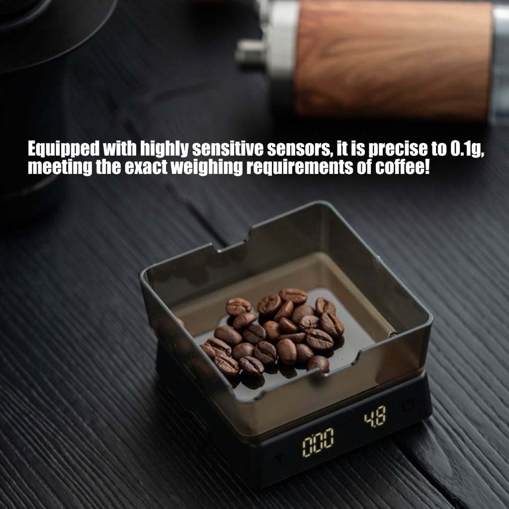High Observability LED Digitalized Kitchen Scale Highlighting Clock for Accurate Coffee Compact Plan Twelve h