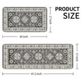 thumbnail image 5 of Grey Boho Kitchen Rugs and Mats Set of 2, 17"x47"+17"x30" Non-Slip Machine Washable Runner Rugs for Kitchen Floor, Soft Kitchen Mat Set for Home,Laundry Room,Floral Pattern, 5 of 7