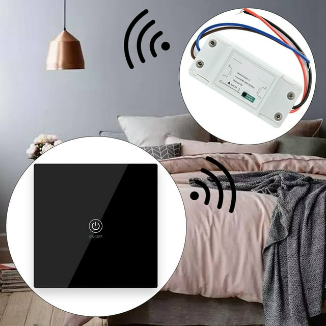 Interruptor de Saluaqui Remoto, Interruptor de Control Remoto inalámbrico Dispositivo Domstico, Control Inteligente Inteligente, Kit de Interruptor para Lámpara de
