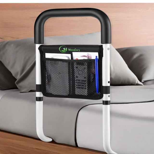 Barandillas de cama Moodooy para adultos mayores, seguridad, tamaño queen