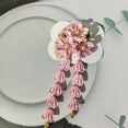 thumbnail image 4 of Yesbay Fan Style Hairpin with Flowers Bells Faux Pearls Decor Japanese Kimono Ancient Style Hair Clip Hair Accessories, 4 of 8