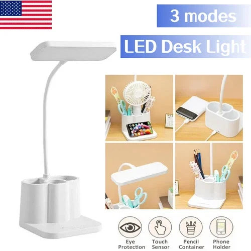 ??·Dimmable Led Desk Light Touch Sensor Table Bedside Reading Lamp Rechargeable