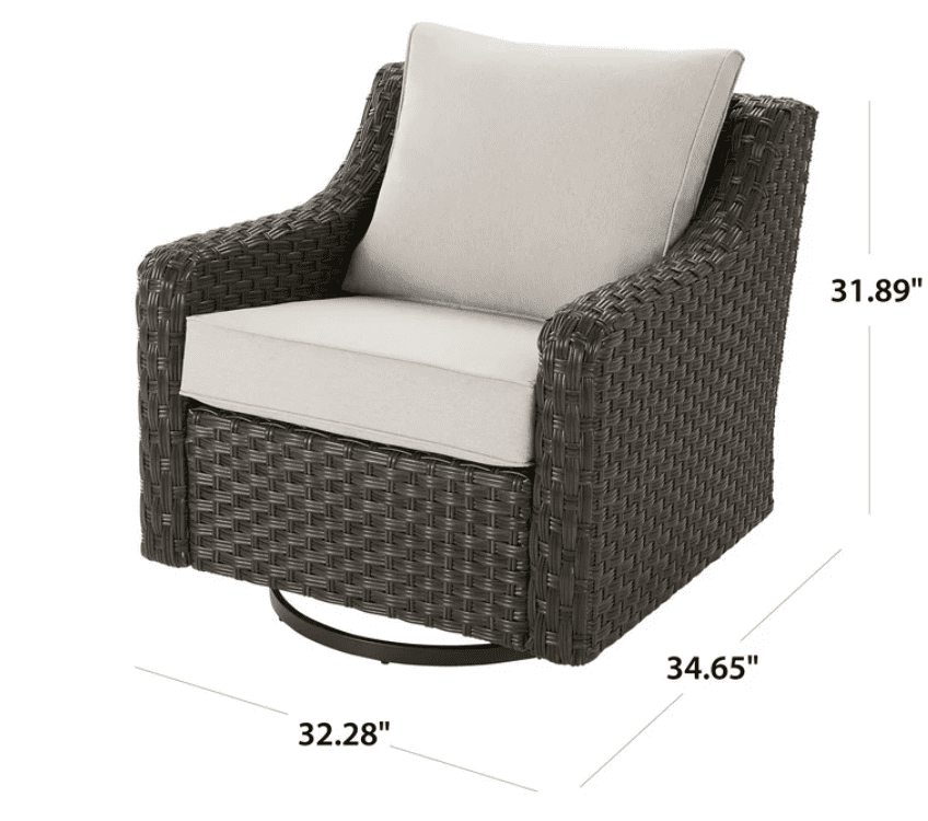 Better Homes & Gardens River Oaks Outdoor 5-Piece Wicker Conversation Set with Patio Cover, Dark Brown