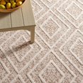thumbnail image 6 of SAFAVIEH Martha Stewart Derren Diamond Indoor/Outdoor Area Rug, Light Beige/Brown, 6'7" x 6'7" Square, 6 of 11