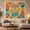 Chase Bright Side, variant on Retro Sunburst Rays with Radiating Colorful Stripes, Inspirational Retro for College Students, Vibrant Sun Art Decor Phrase, Back to School Gift, Tapestry Wall Hanging for Bedroom and Dorm